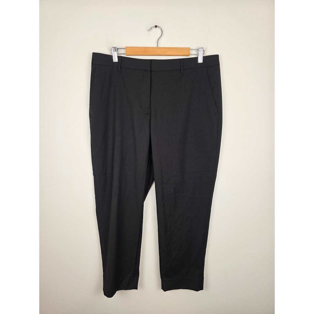 Wildfang Empower Slim Crop Pant Black Trousers WP4300 Womens Size 14